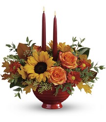 Teleflora's Earthy Autumn Centerpiece from Backstage Florist in Richardson, Texas
